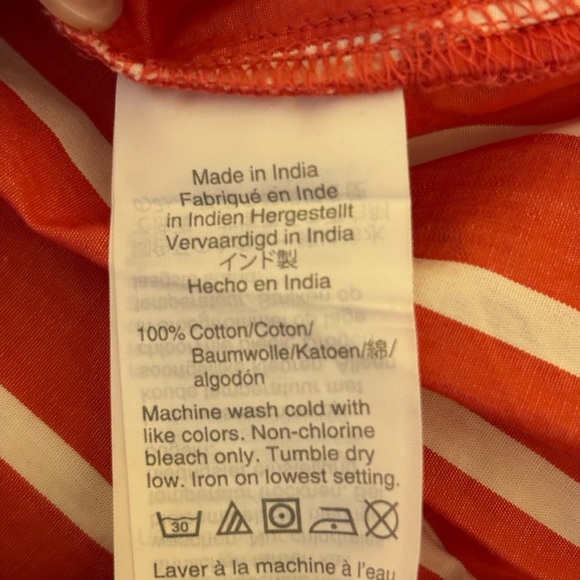 J. Crew Kids Striped Red and White Blouse - Picture 3 of 8